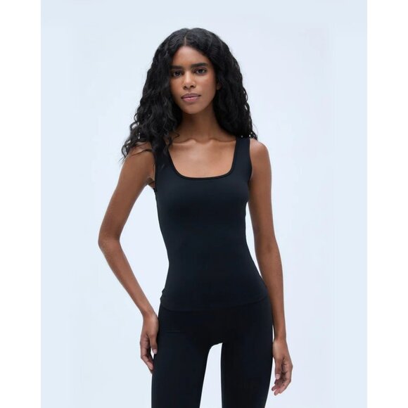 Adanola Ultimate Square Neck Top in Black - Picture 2 of 5